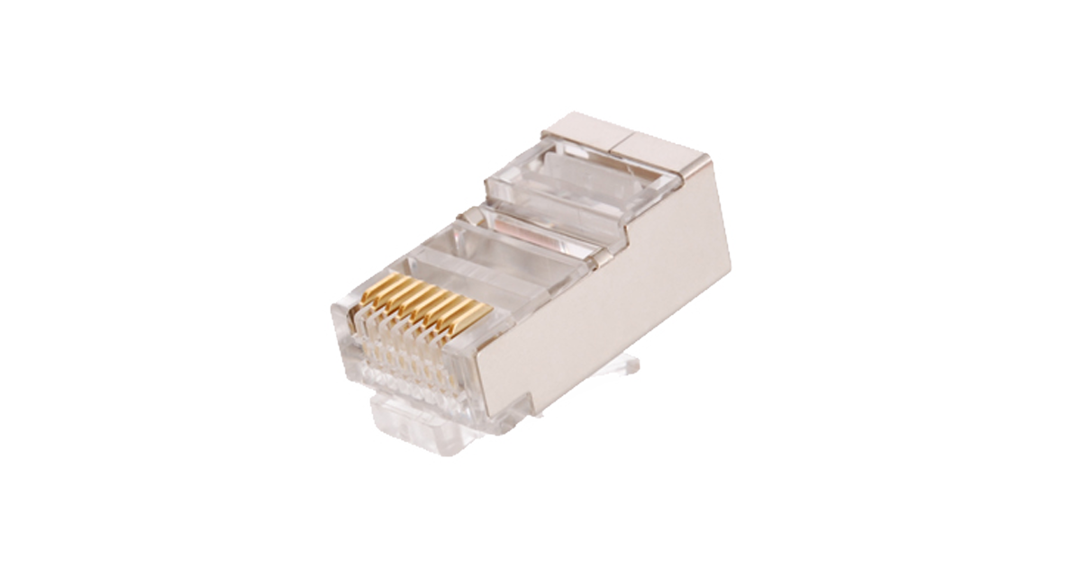 Коннектор Netlan RJ45/8P8C под витую пару, Кат.5e, экранированный (100шт)
